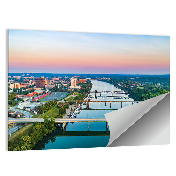 Augusta Savannah River Skyline Wall Art as a poster print