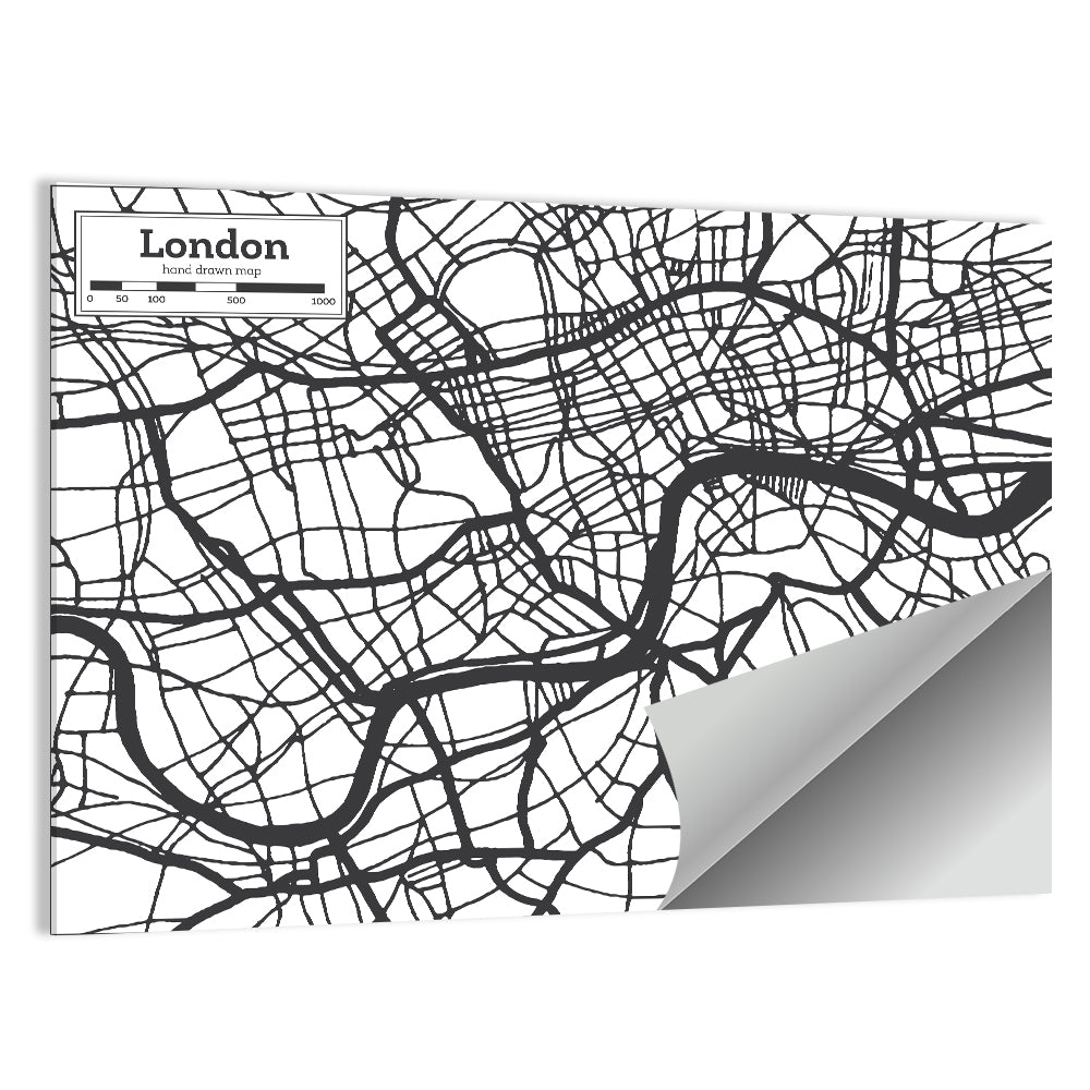 London City Map Wall Art