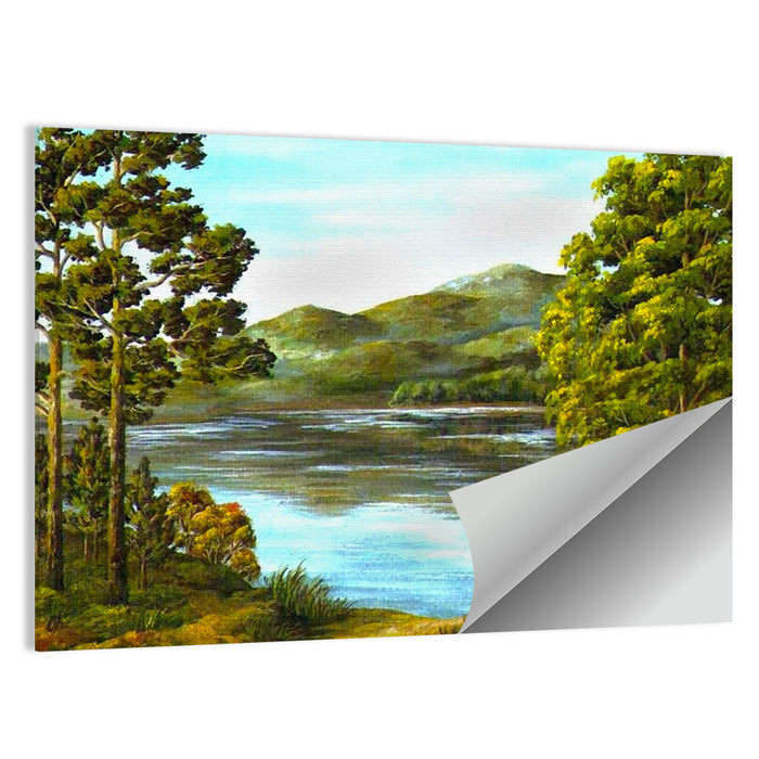 Tranquil Mountain Lake Wall Art as a poster print