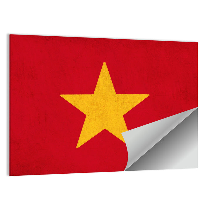 Vietnamese Flag Graphic Wall Art as a poster print
