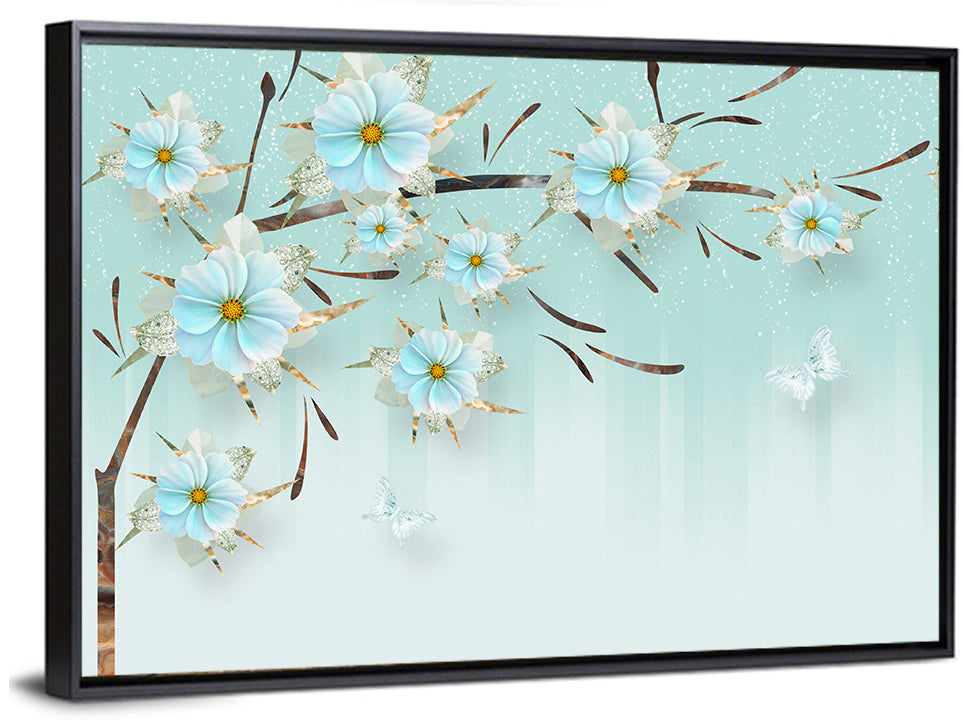 3d Floral Design Wall Art