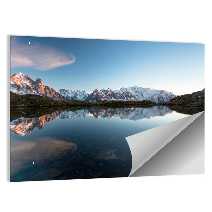 Lac De Chésserys Reflection, Chamonix Wall Art as a poster print