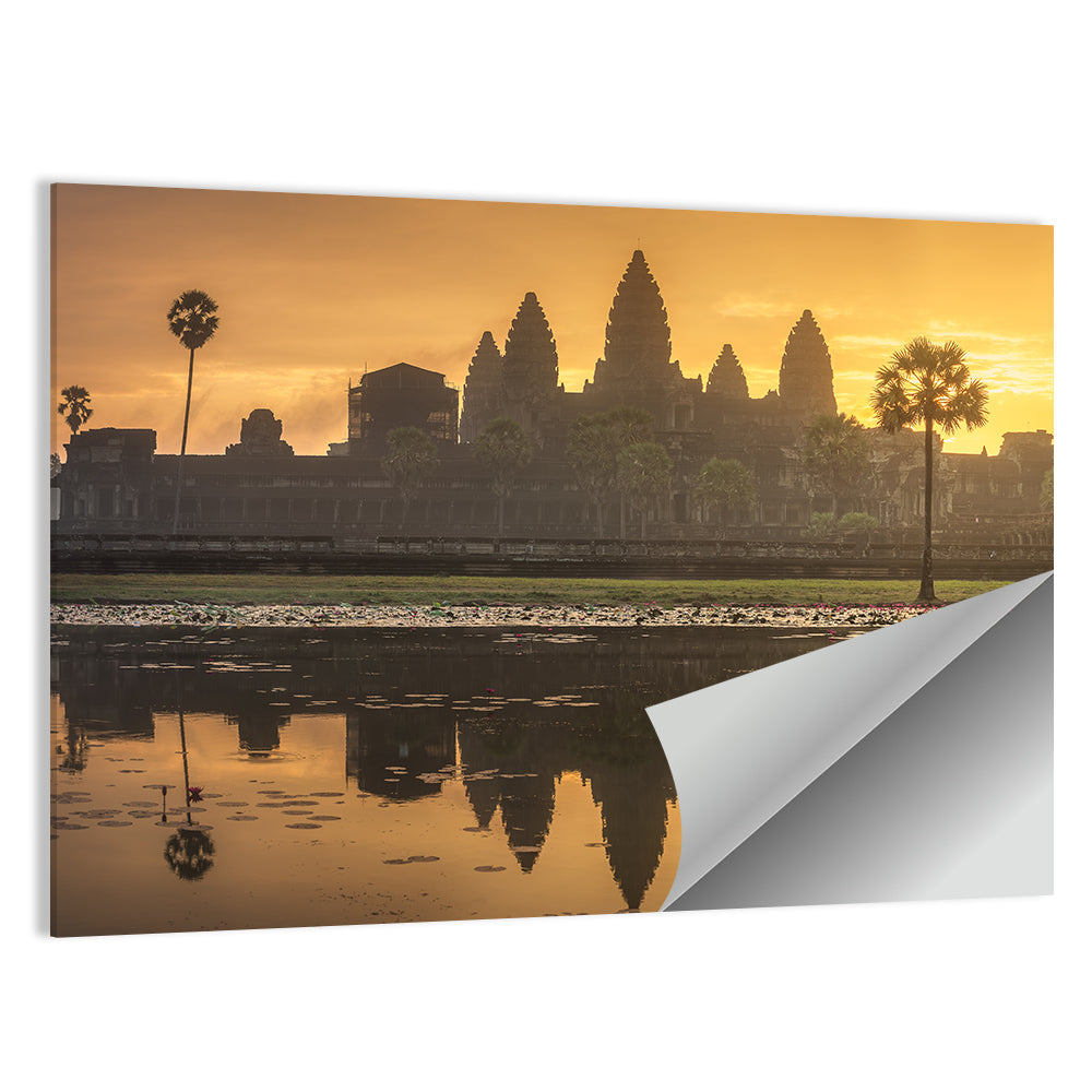 Temple Complex Angkor Wat Siem Reap In Cambodia Wall Art