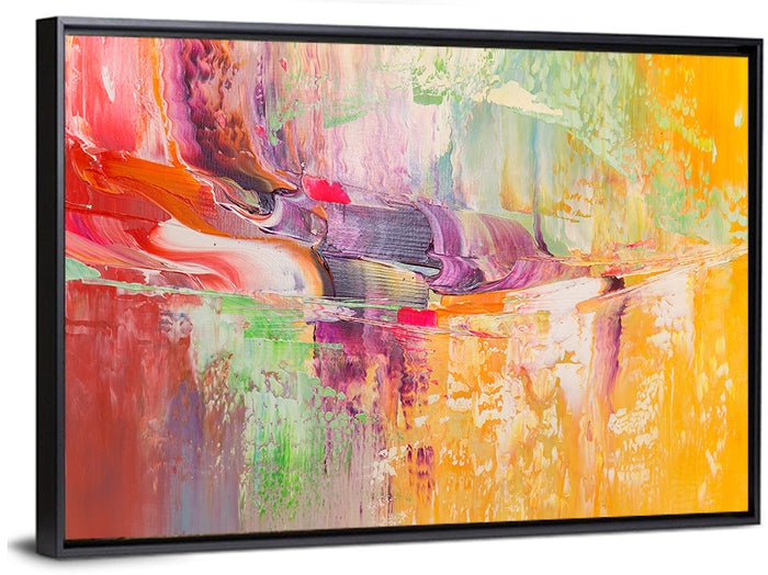 Palette Knife Strokes Wall Art as a framed canvas