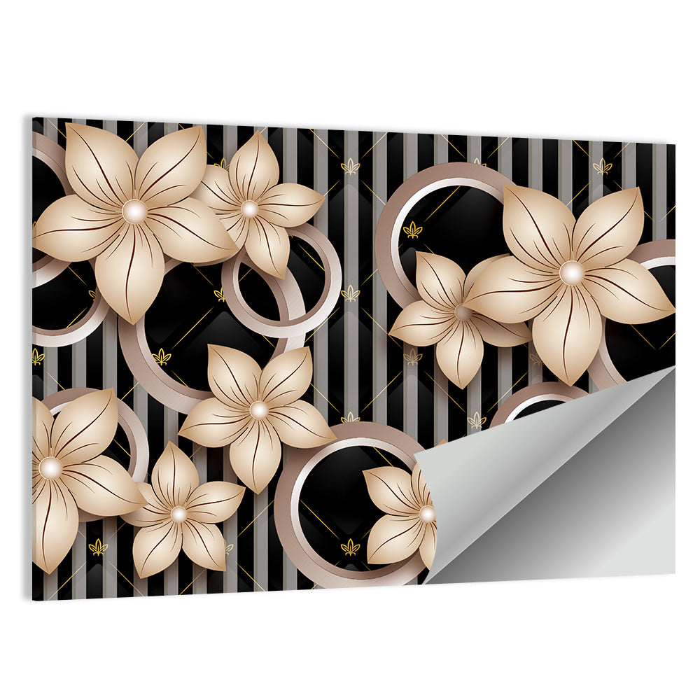 3D Flower Wallpaper Wall Art