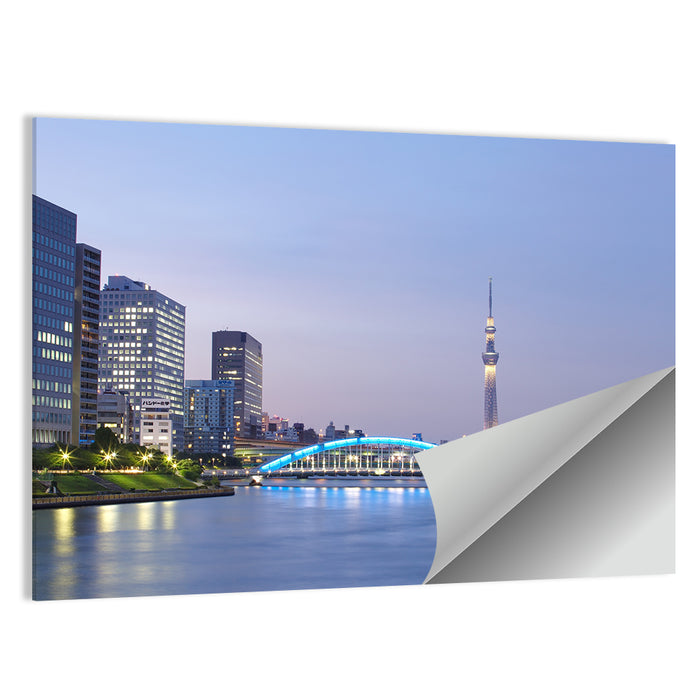 Tokyo Skyline at Dusk Wall Art as a poster print