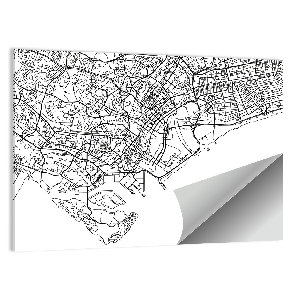 City Map Of Singapore Wall Art