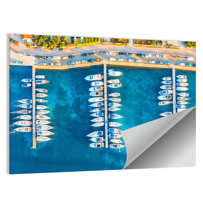Aerial Marina in Croatia Wall Art as a poster print