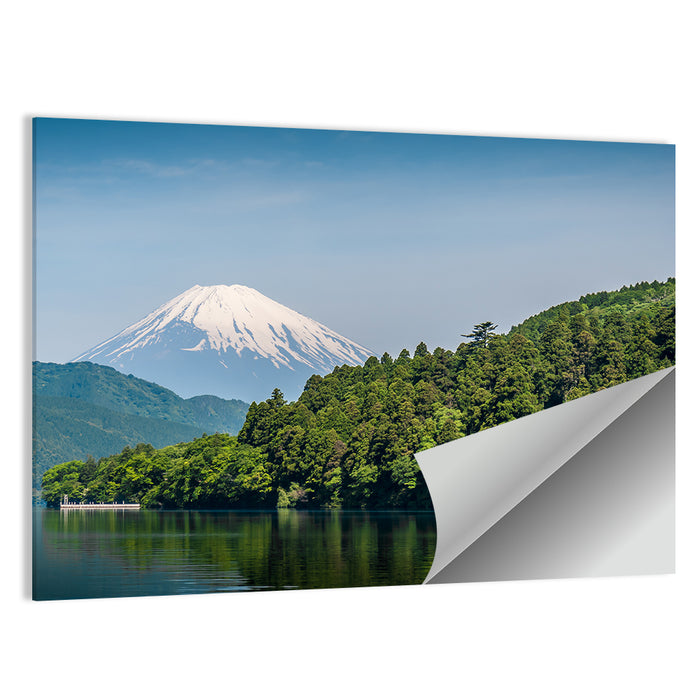 Mount Fuji Over Lake Ashi Wall Art as a poster print