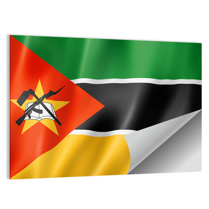 Mozambique National Flag Wall Art as a poster print