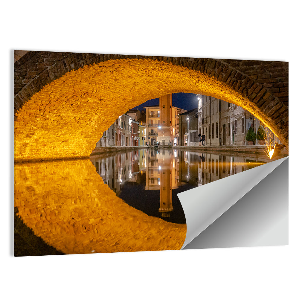 Tre Ponti di Comacchio In Italy Wall Art