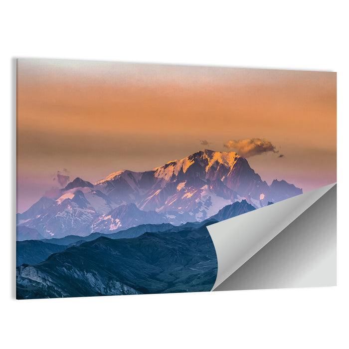 Mont Blanc Alpenglow Sunset Wall Art as a poster print