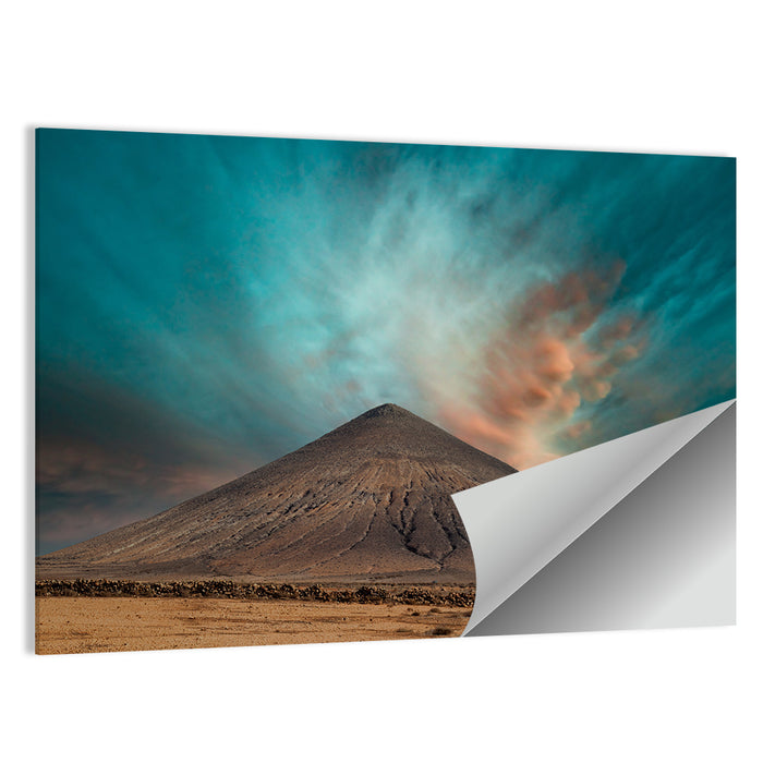 Fuerteventura Volcanic Mountain at Golden Hour Wall Art as a poster print
