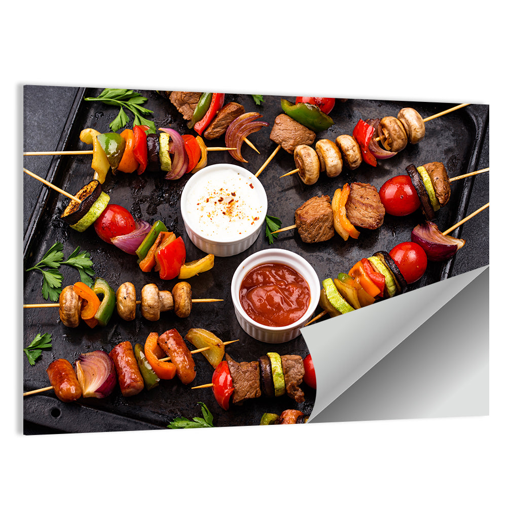 Grilled Kebabs Wall Art