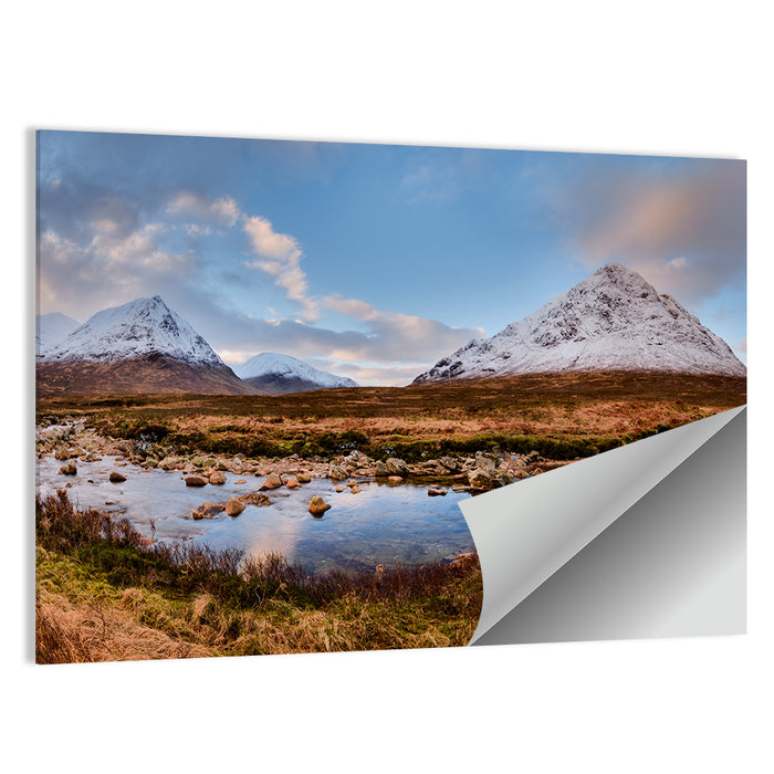 Buachaille Etive Mor River View Wall Art as a poster print