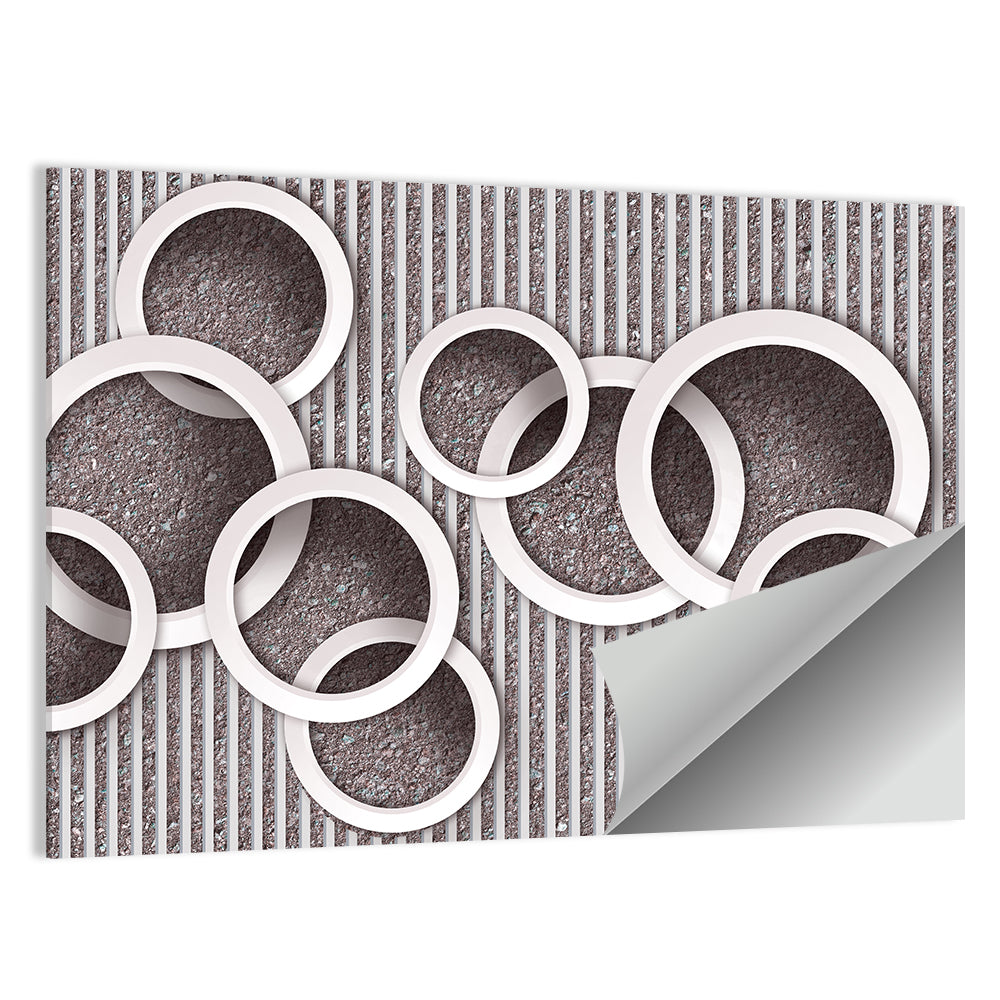 3D Circles Wallpaper Wall Art