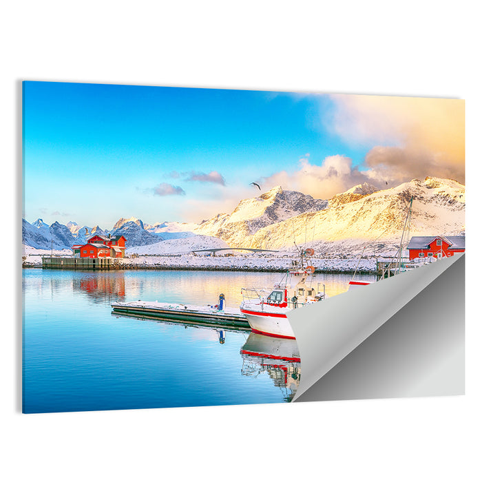 Ramberg Harbor Sunrise Wall Art as a poster print
