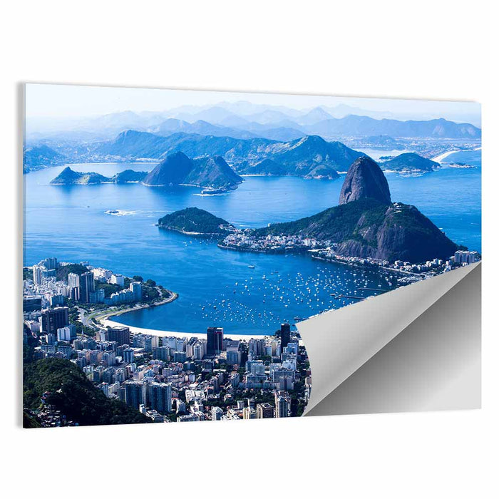 Sugarloaf Mountain and Botafogo Bay Wall Art as a poster print