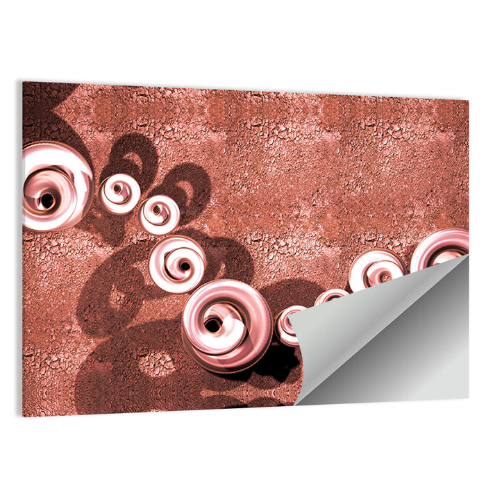Spiral Copper Spheres Wall Art as a poster print