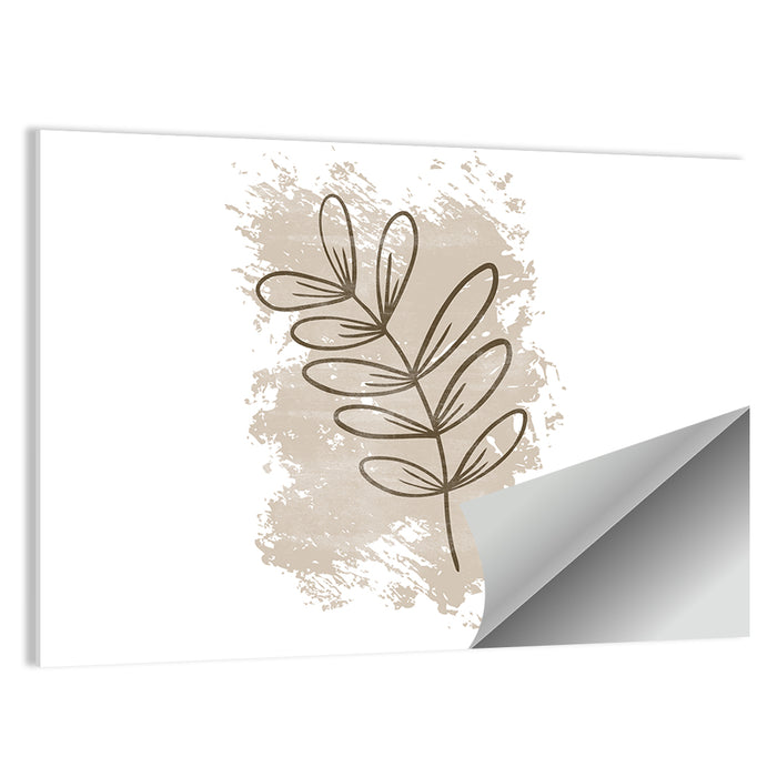 Centered Leaf Study Wall Art as a poster print