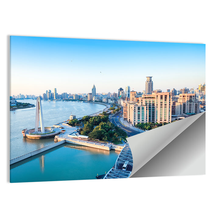 Huangpu River Shanghai Skyline Wall Art as a poster print