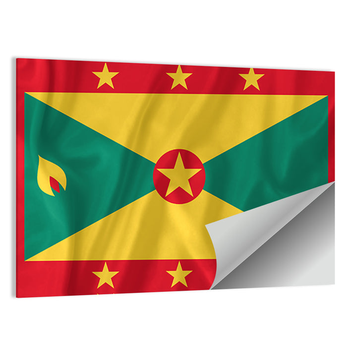 Grenada National Flag Wall Art as a poster print
