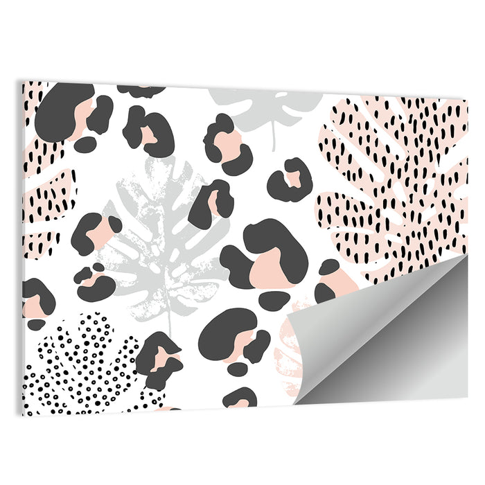 Tropical Leaves Pattern Wall Art as a poster print