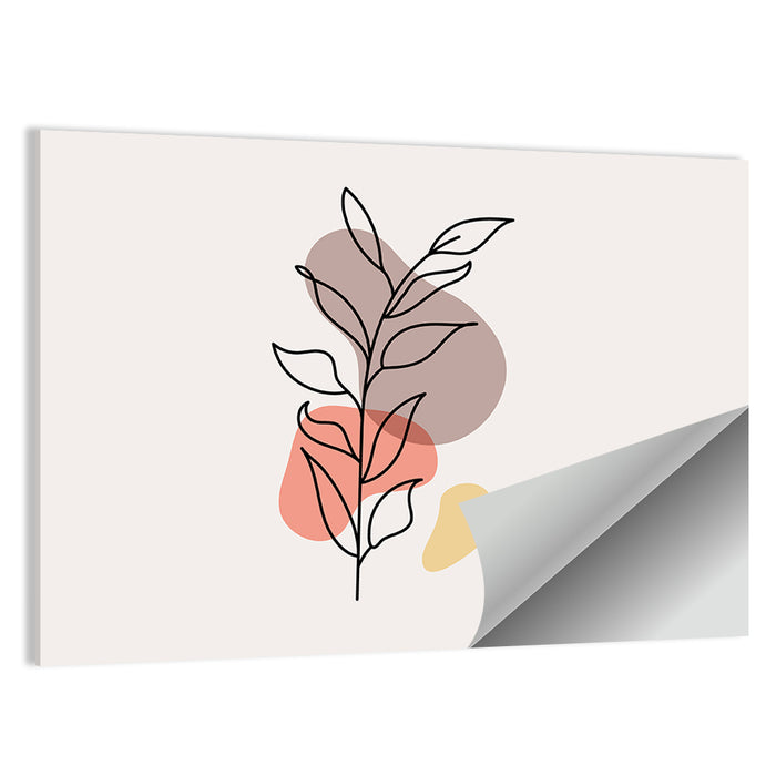 Minimalist Floral Line Drawing Wall Art as a poster print