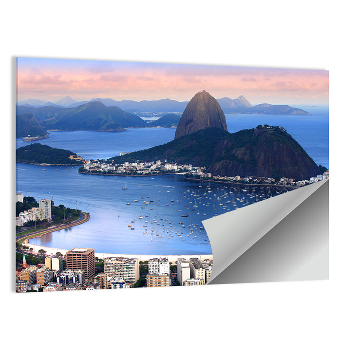 Rio De Janeiro Bay with Sugarloaf Mountain Wall Art as a poster print