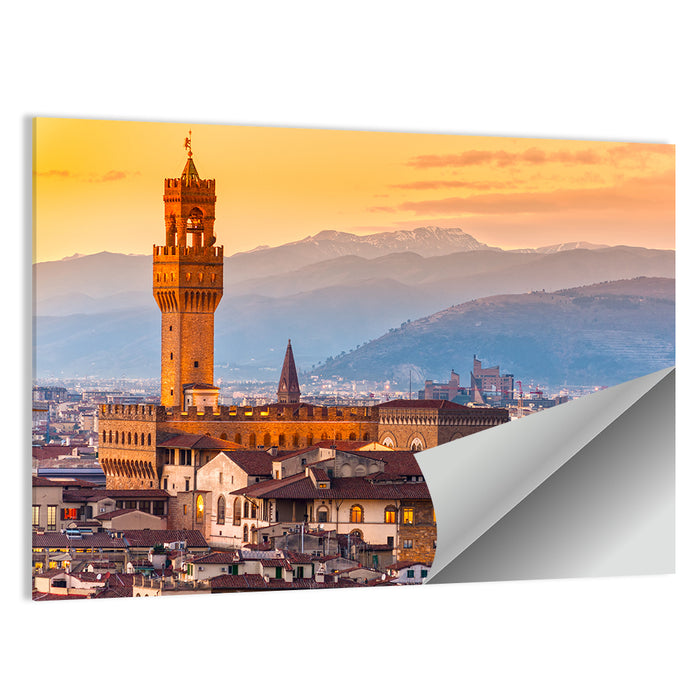Palazzo Vecchio at Dusk Wall Art as a poster print
