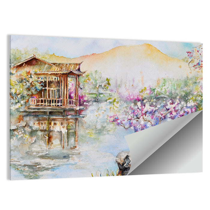 West Lake China Landscape Wall Art as a poster print