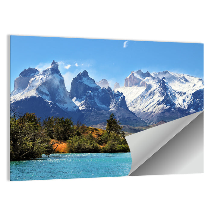 Turquoise Lake Pehoe, Torres Del Paine Wall Art as a poster print