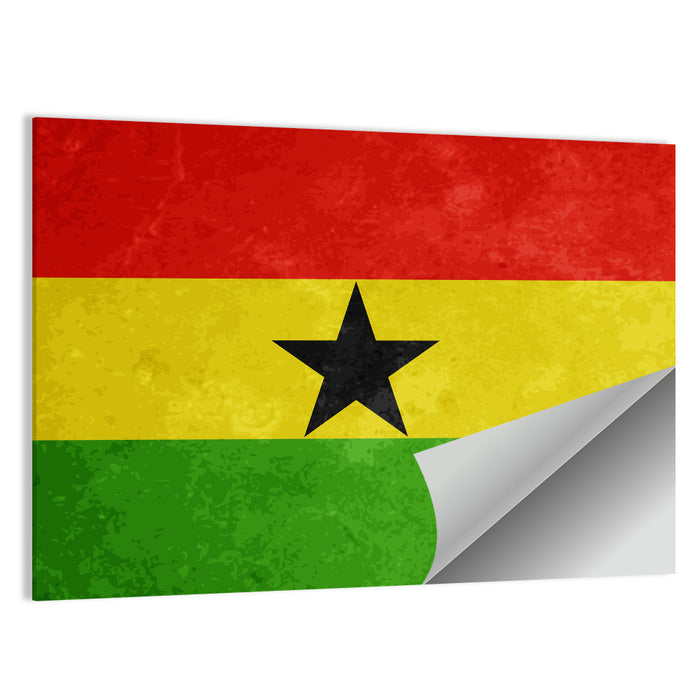 Ghana Flag with Centered Black Star Wall Art as a poster print