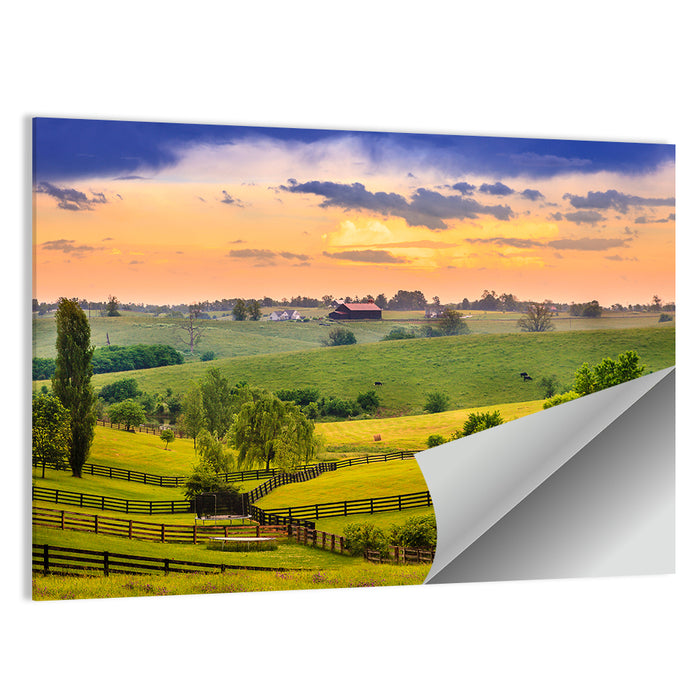 Kentucky Farm at Dusk Wall Art as a poster print