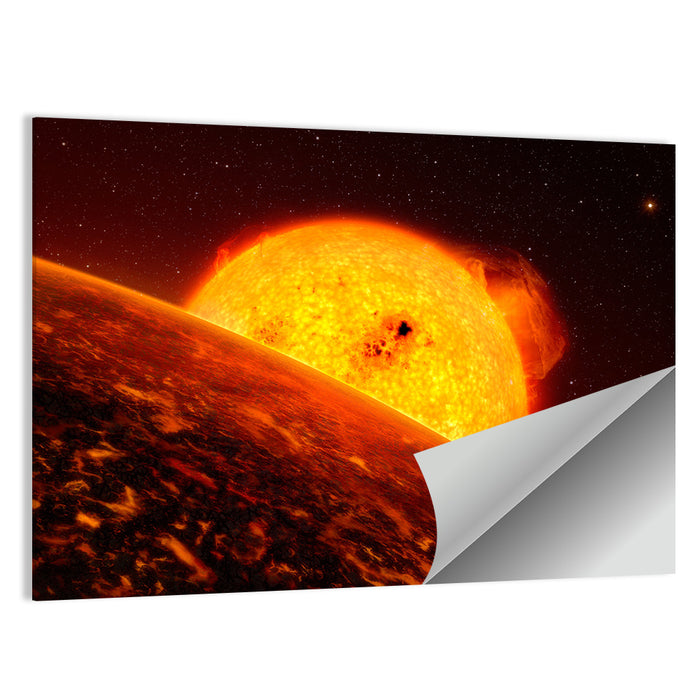 Red Sun from Space Wall Art as a poster print