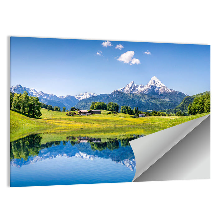 Watzmann Reflection at Ramsau Wall Art as a poster print