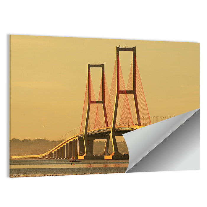 Suramadu Bridge at Golden Hour Wall Art as a poster print