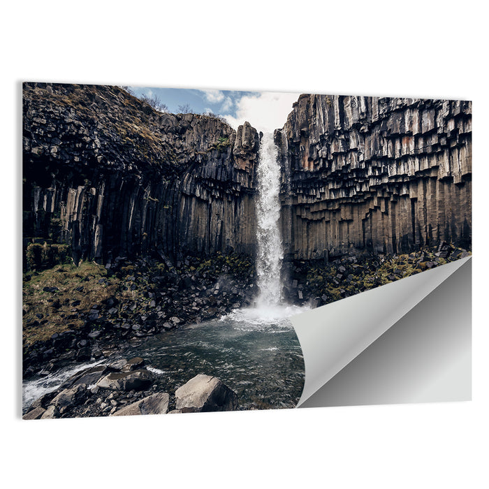 Svartifoss Basalt Waterfall Wall Art as a poster print