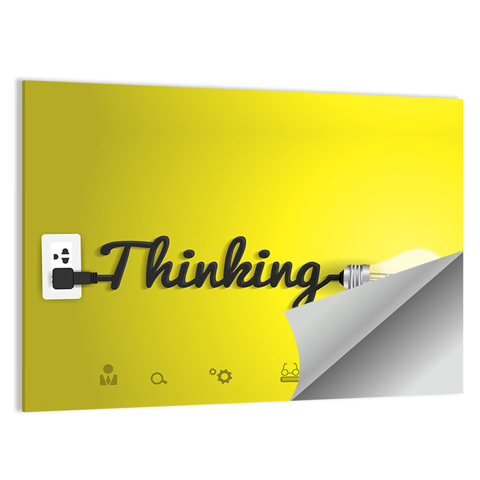 Thinking Cord Typography Wall Art as a poster print
