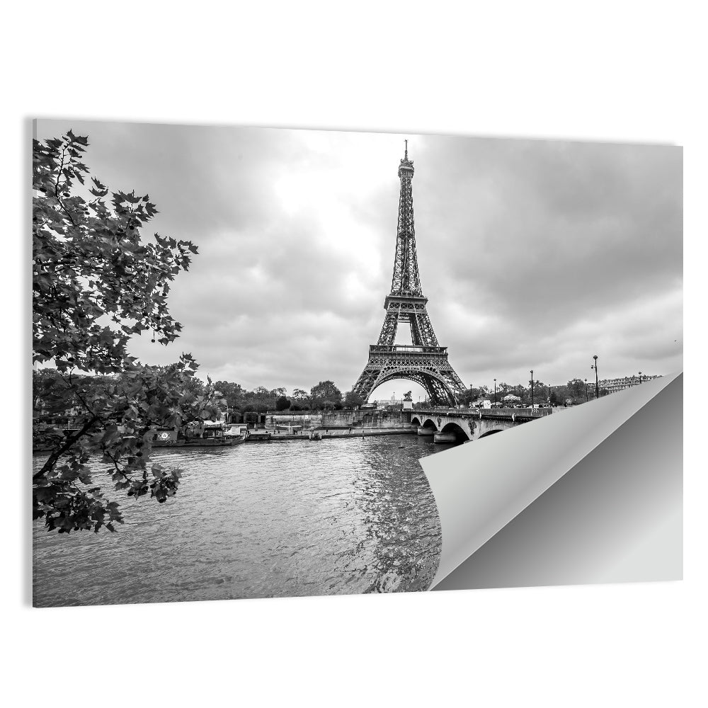 Eiffel Tower From Seine Wall Art