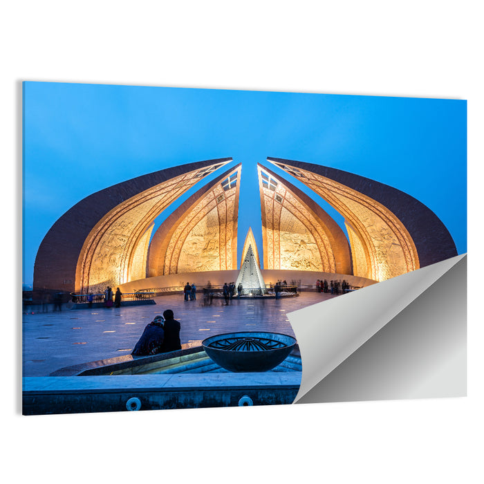 Pakistan Monument at Blue Hour Wall Art as a poster print