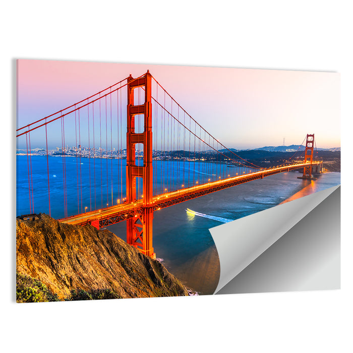 Golden Gate Bridge at Dusk Wall Art as a poster print