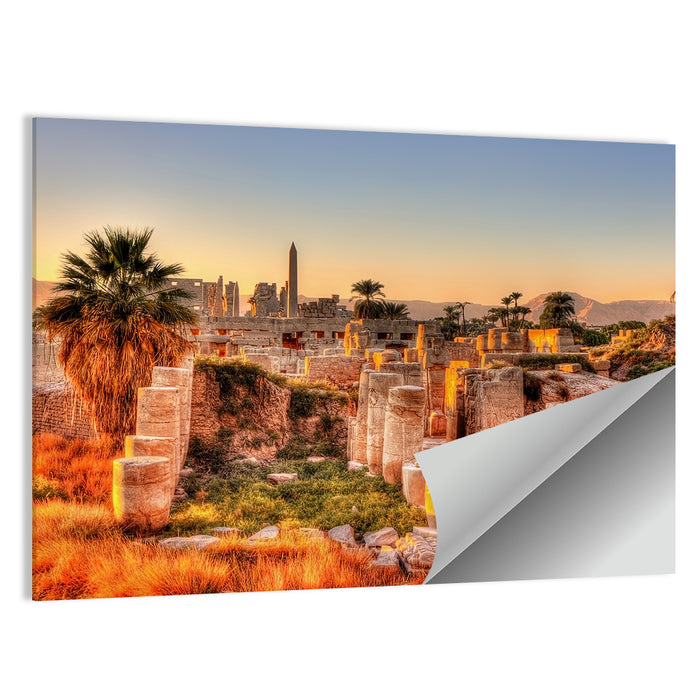 Karnak Temple at Golden Dusk Wall Art as a poster print