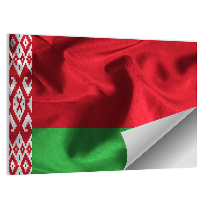 Waving Flag of Belarus Wall Art as a poster print