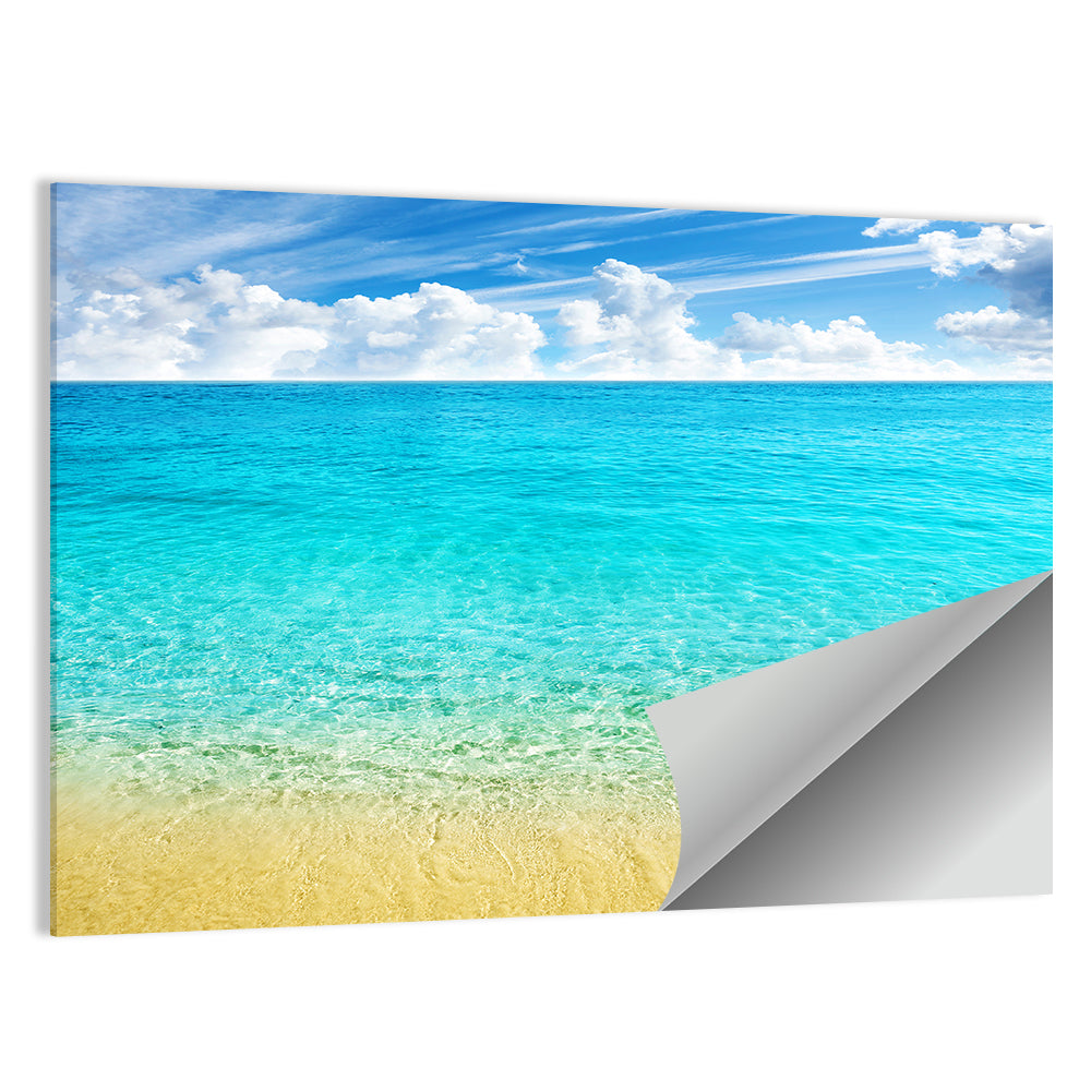 Cloudy Summer Beach Wall Art