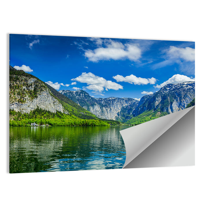Hallstatt Lake Reflection Wall Art as a poster print