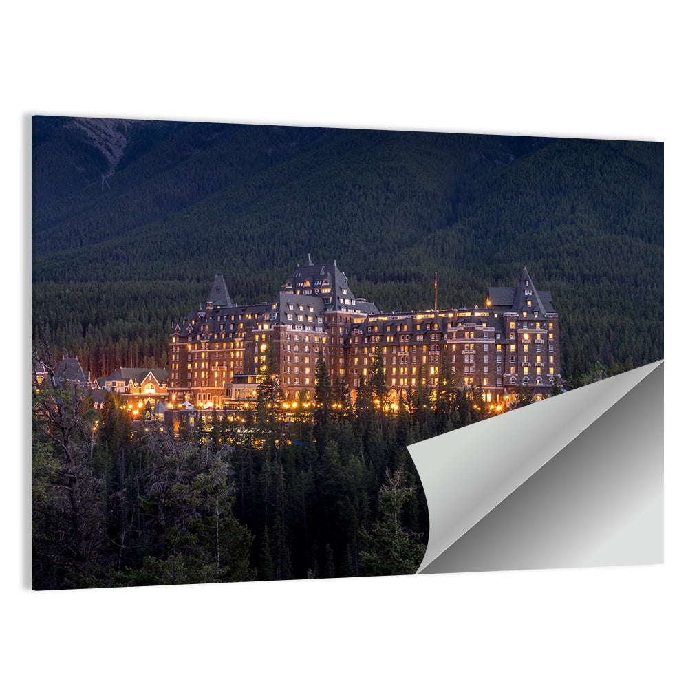 The Banff Springs Hotel At Night Wall Art