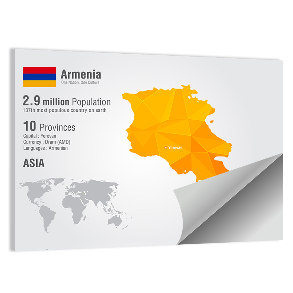 Armenia Map Wall Art