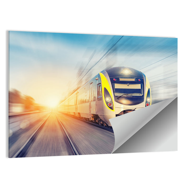 Modern High-speed Train Wall Art as a poster print