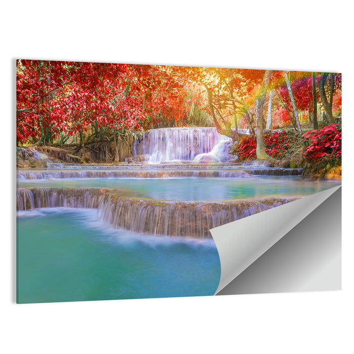 Tat Kuang Si Tiered Waterfalls Wall Art as a poster print
